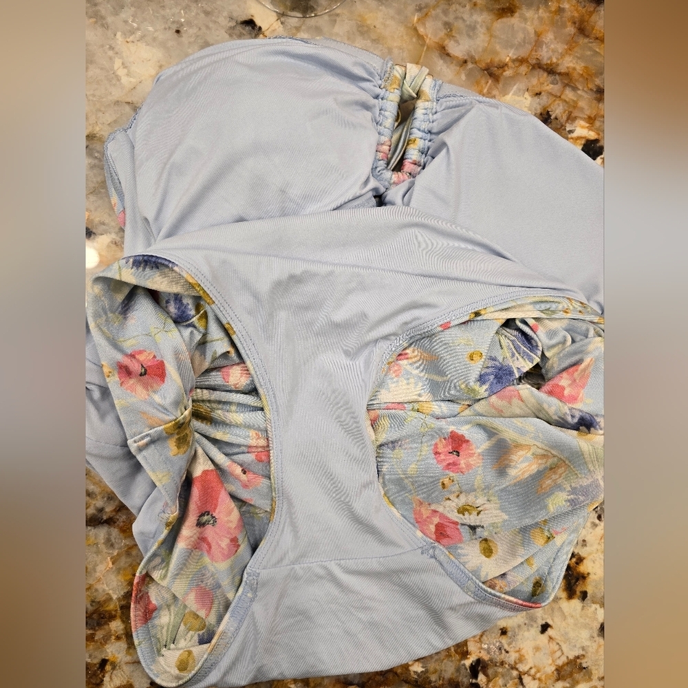 Zimmermann Light Blue Floral One-Piece Swimsuit - Picture 8 of 12